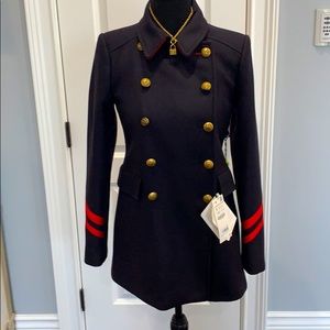 ZARA WOOL MILITARY COAT.  NWT!